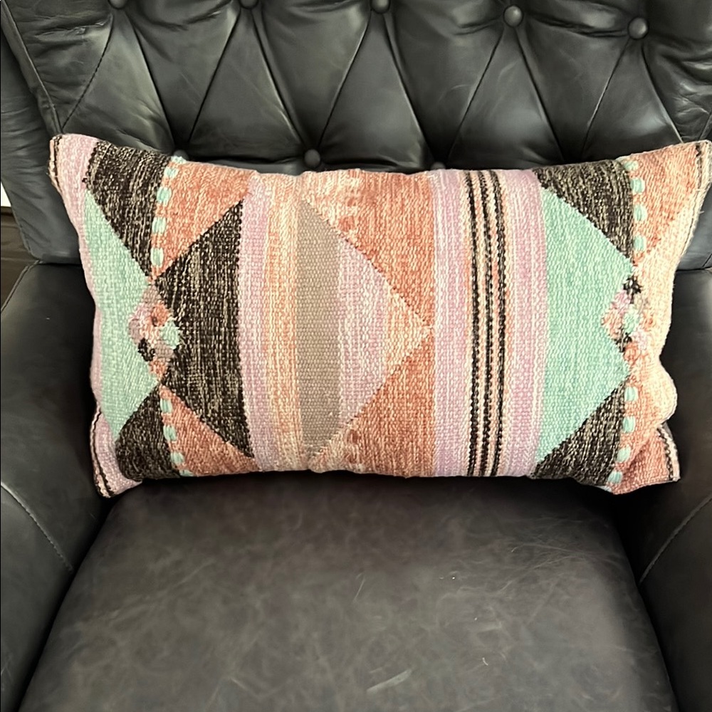 World Market Boho Geometric Patterned Throw Pillow - Picture 1 of 5